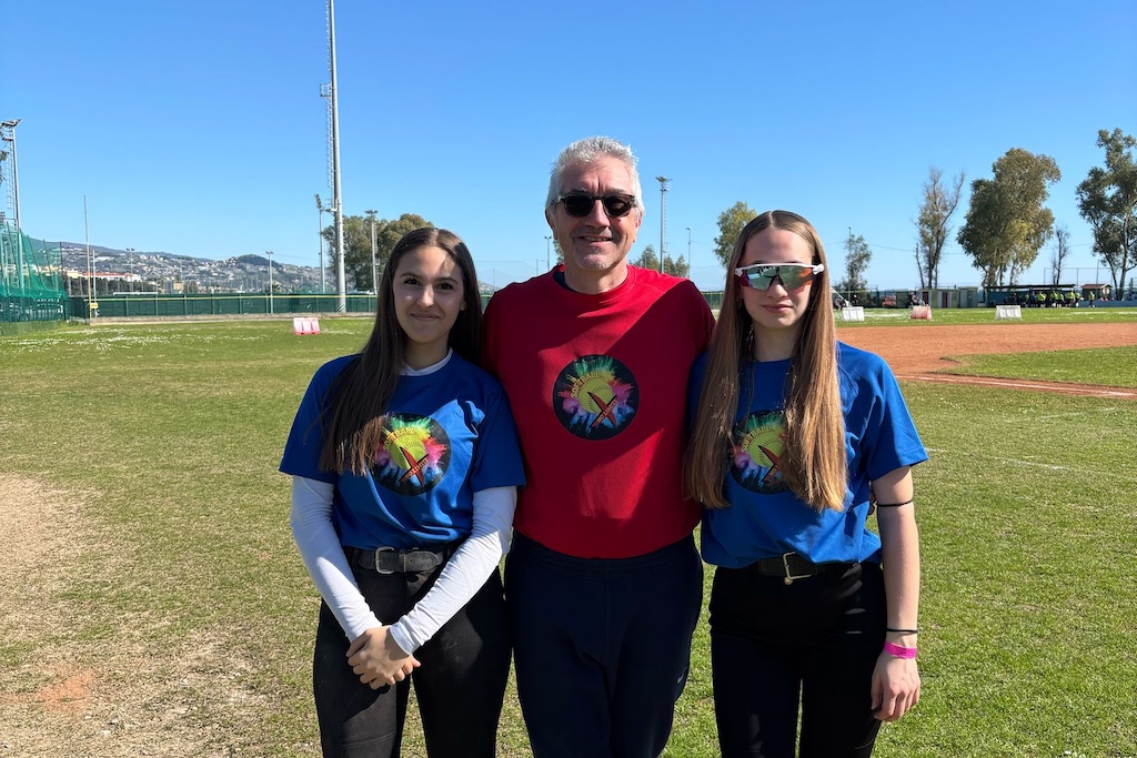 Oltretorrente softball da sx Sofia De Pasquale Stefano Cenci e Sofia Cenci