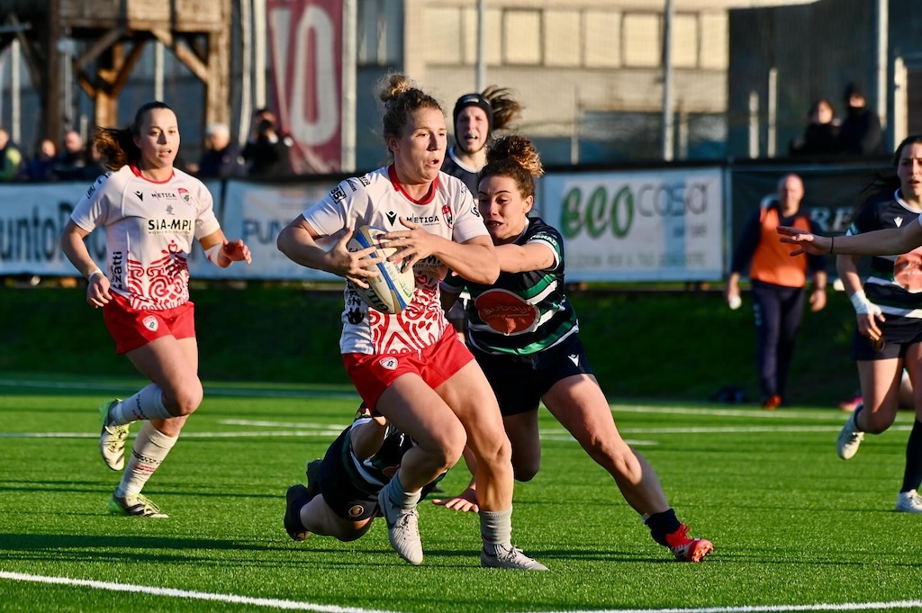 Veronica Madia in azione in SIA MPL Rugby Colorno vs CUS Milano 43 13 Serie A Elite Femminile 2024 2025 XII giornata