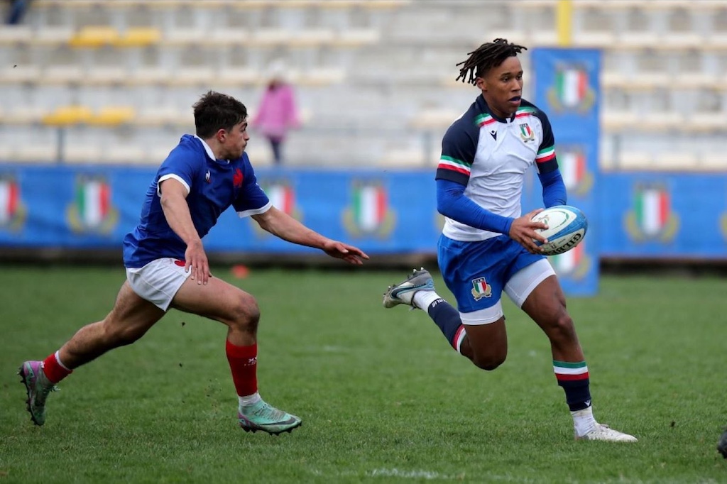 il parmense Malik Faissal con la maglia delle giovanili dellItalrugby