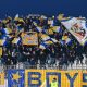 tifosi gialloblu nel settore ospiti in Monza Parma 1 1 il 2 marzo 2022 27a giornata Serie B 2021 2022