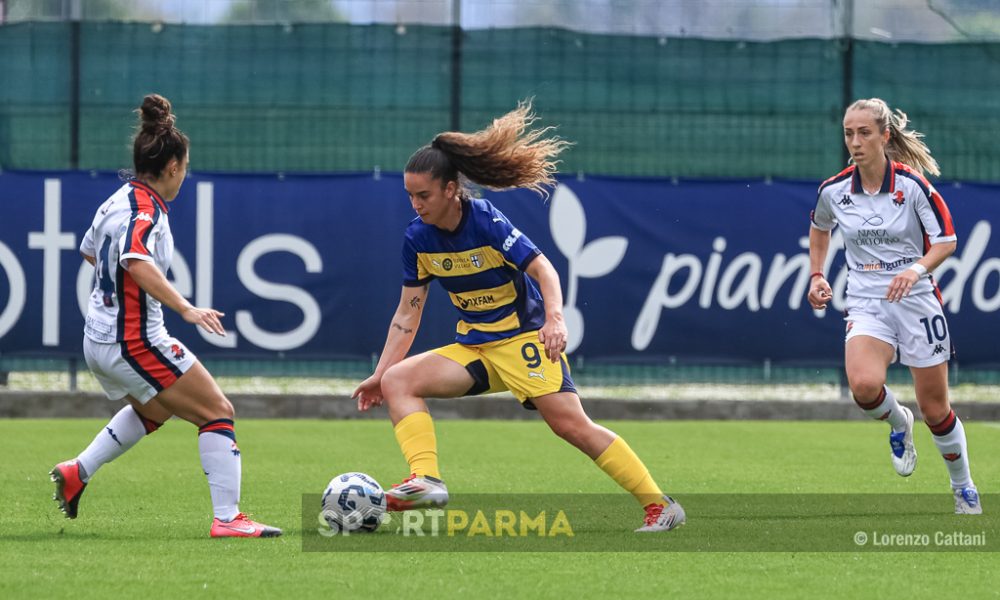 Il Parma Women si regala dieci giocatrici e acquisisce Copetti e Lonati 1 2025 04 19 26a giornata Serie B femminile Parma Genoa 1 0 promozione in serie A femminile Gaia Lonati in azione