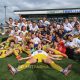 2025 04 19 26a giornata Serie B femminile Parma Genoa 1 0 promozione in serie A femminile la foto di gruppo per i festeggiamenti finali