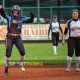 Softball A1: Old Parma ospite a Caronno, Collecchio a Bologna 6 Albertin esulta in Pubbliservice Old Parma vs Bertazzoni Collecchio 4a giornata Serie A1 softball 2025 foto Simone Ferrari