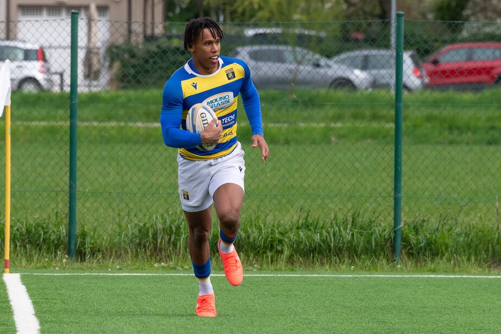 Malik Faissal in Rugby Parma vs Amatori Rugby Alghero 17 14 17a giornata Serie A rugby 2024 2025