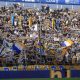 Parma Juventus 1 0 33a giornata Serie A 2024 2025 Sciarpe e bandiere dei tifosi in Curva Nord
