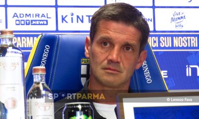 lallenatore Cristian Chivu Parma Calcio 913 in conferenza stampa allo stadio Tardini venerdi 4 aprile 2025
