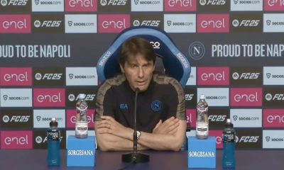 Antonio Conte allenatore Napoli in conferenza stampa