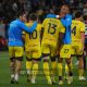 Atalanta Parma 2 3 38a giornata Serie A 2024 2025 Emanuele Valeri ed Hernani parlano con ADrian Bernabe e Ange Yoan Bonny
