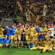 Atalanta Parma 2 3 38a giornata Serie A 2024 2025 i festeggiamenti della squadra a fione partita