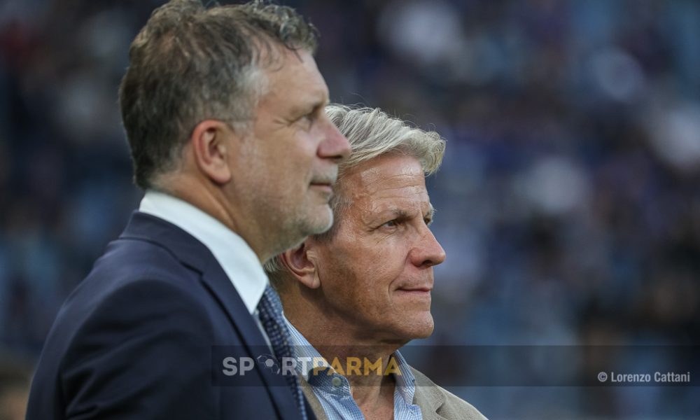 Atalanta Parma 2 3 38a giornata Serie A 2024 2025 lAD Federico Cherubini e il presidente Kyle Krause