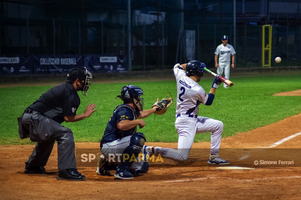 Baseball A: derby Oltretorrente-Crocetta nella 5ª giornata 1 Camec Collecchio vs Farma Crocetta gara1 Serie A baseball 2025 ricezione foto Simone Ferrari