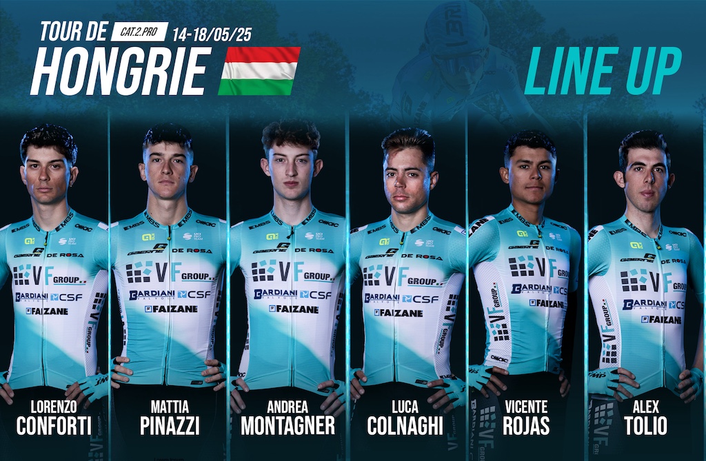 VF Group Bardiani: la formazione per il Giro di Ungheria 1 Giro di Ungheria line up VF Group Bardiani Csf Faizane 14 18.05.2025