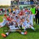 Noceto San Secondo 5 2 dcr 1 1 dts spareggio promozione Prima Categoria gir. A 2024 2025 i festeggiamenti dei gialloblu dopo la vittoria del campionato