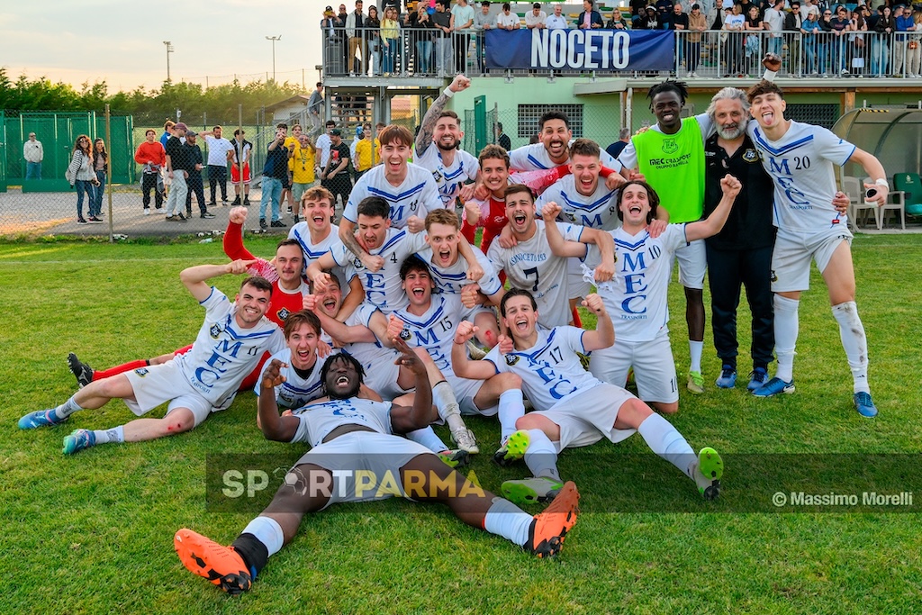 Noceto in Promozione: Menta paratutto, San Secondo ko ai rigori 1 Noceto San Secondo 5 2 dcr 1 1 dts spareggio promozione Prima Categoria gir. A 2024 2025 i festeggiamenti dei gialloblu dopo la vittoria del campionato