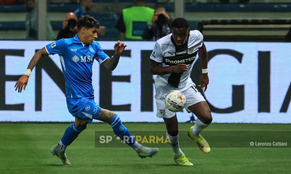 Parma Napoli 0 0 37a giornata Serie A 2024 2025 Mathias Olivera e Ange Yoan Bonny