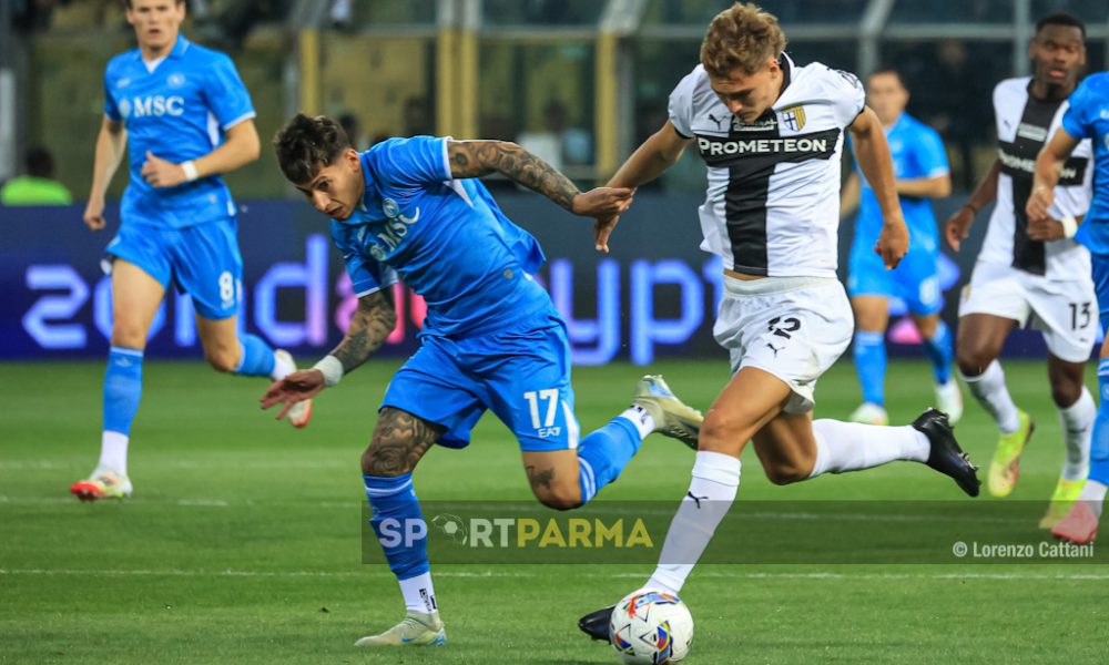 Parma Napoli 0 0 37a giornata Serie A 2024 2025 Mathias Olivera e Mateo PellegrinoJPG