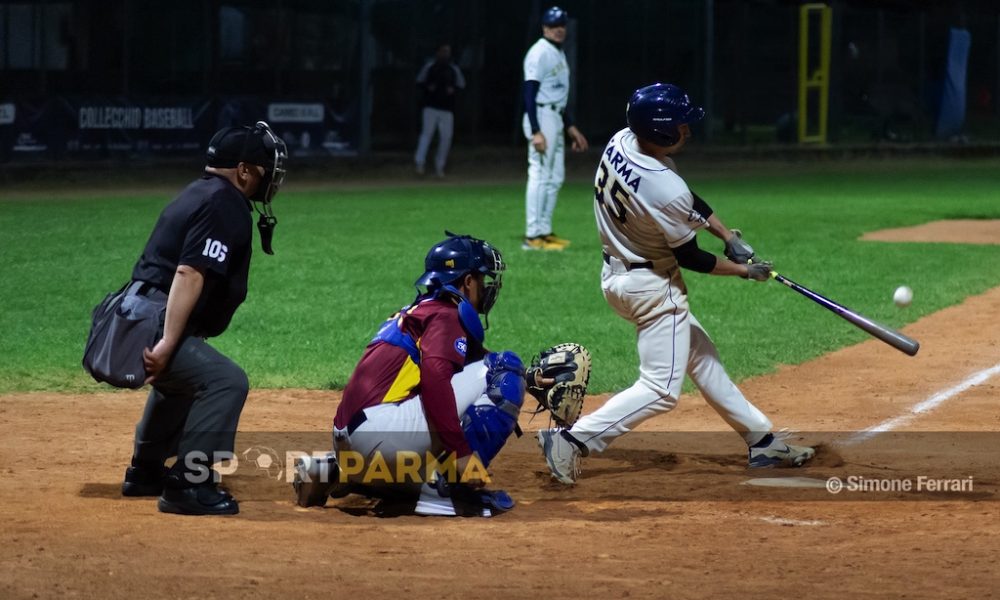 Farma Crocetta dilaga in gara2: 12-0 al Collecchio 7 Piazza batte durante gara2 fra Collecchio Baseball e Farma Crocetta Serie A Baseball 2025