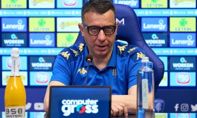 Roberto DAversa allenatore Empoli in conferenza stampa
