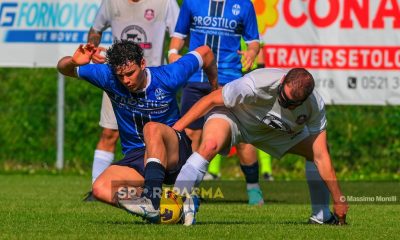 Team Traversetolo Solignano 3 1 finale playoff Prima Categoria gir. B 2024 2025 Andrea Parizzi e Simone Spagnoli si contendono il pallone