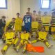 i festeggiamenti negli spogliatoi della Due G Futsal Parma Under 19