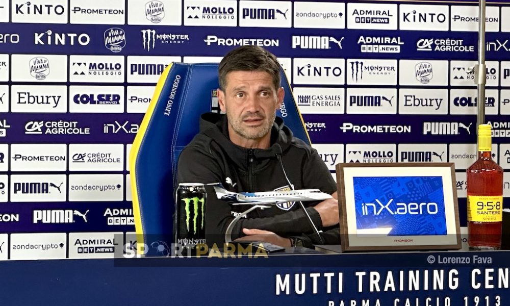 Chivu: «A Empoli un incontro di boxe. Noi ora più maturi» 1 lallenatore Cristian Chivu Parma Calcio 1913 in conferenza stampa il 9.5.2025