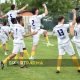lesultanza dei giocatori del Real Sala Baganza dopo la vittoria nello spareggio playout contro il Team Santa Maria Lesignano 1 0 Prima Categoria gir. B 2024 2025