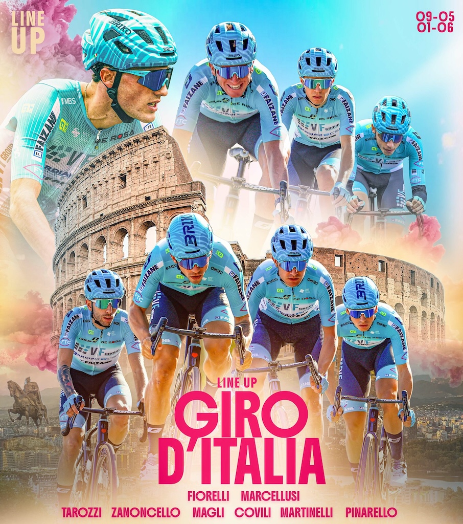 line up VF Group Bardiani Csf Faizane all Giro dItalia 09.05 01.06.2025