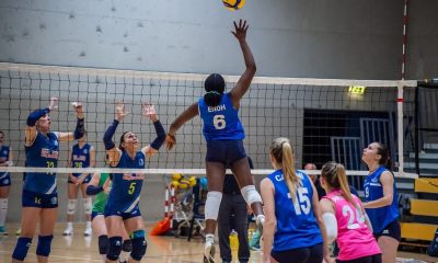 schiacciata sotto rete di Maria Enoh Galaxy Volley Collecchio Serie B2 femminile