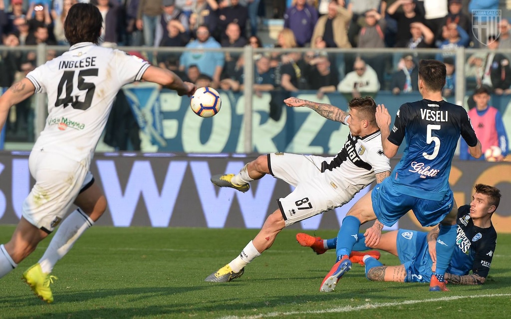Amarcord Empoli: la 13ª qualificazione europea e un (in)dimenticabile ko 1 semi rovesciata Juraj Kucka in Empoli Parma 3 3 26a giornata Serie A 2018 2019 2 marzo 2019