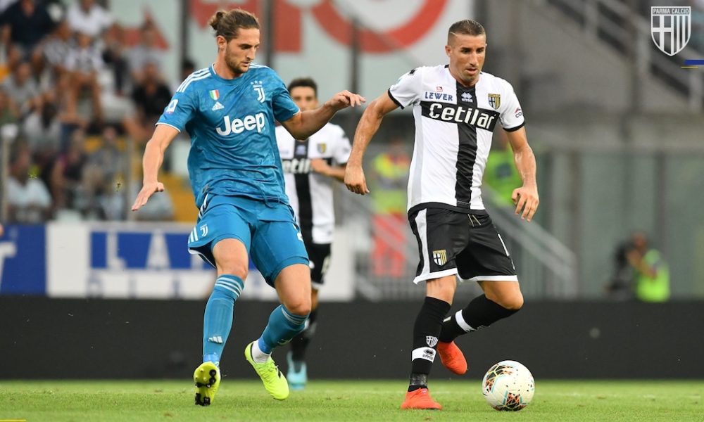 Adrien Rabiot e Antonino Barilla in Parma Juventus 0 1 24.08.2019 1a giornata Serie A 2019 2020