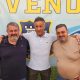 Il presidente uscente Massimo Barella tra il nuovo presidente del Noceto Rocco Sandei a sinistra e il nuovo vice Adriano Siciliano a destra