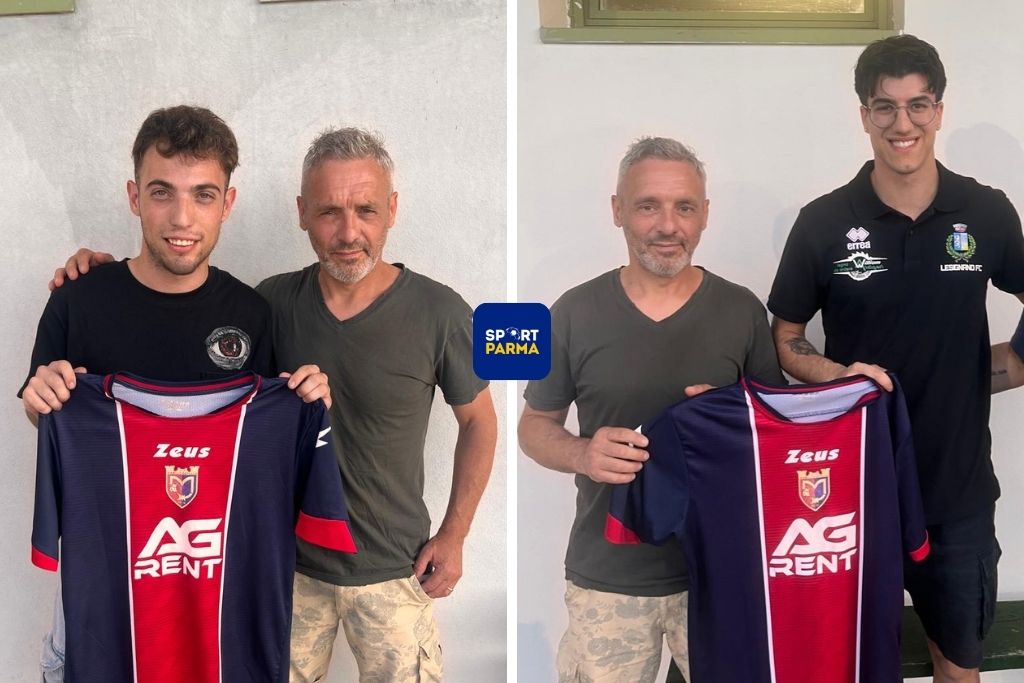 Manuel Sciurba e Nicola Cautiero nuovi acquisti del BAsilicastello con il presidente Andrea Rolla