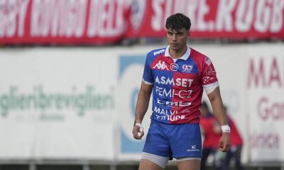 Mirko Belloni con la maglia della Femi CZ Rugby Rovigo Serie A Elite Rugby 2024 2025