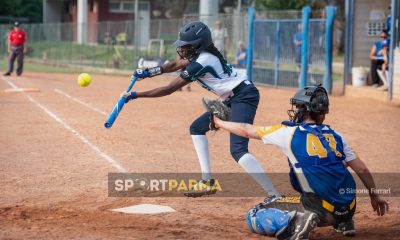Sy Savane Khadi in battuta in gara 1 Bertazzoni Collecchio Pubbliservice Old Parma 4 5 13a giornata Serie A1 softball 2025 foto Simone Ferrari