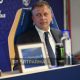conferenza stampa di presentazione del nuovo allenatore del Parma Calcio 1913 Carlos Cuesta allo stadio Tardini il 26.6.2025 lAD Federico Cherubini durante la presentazione di Carlos Cuesta