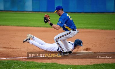 un momento di Camec Collecchio e Ciemme Oltretorrente 1a giornata gir. D Serie A baseball 2025