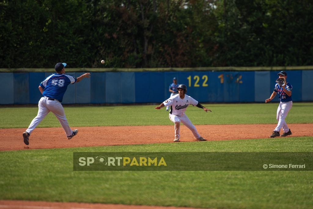 Baseball A: tempo di derby per Crocetta e Collecchio 1 un momento di gioco di Camec Collecchio Platform TMC Poviglio 6a giornata Serie A baseball 2025 foto Simone Ferrari