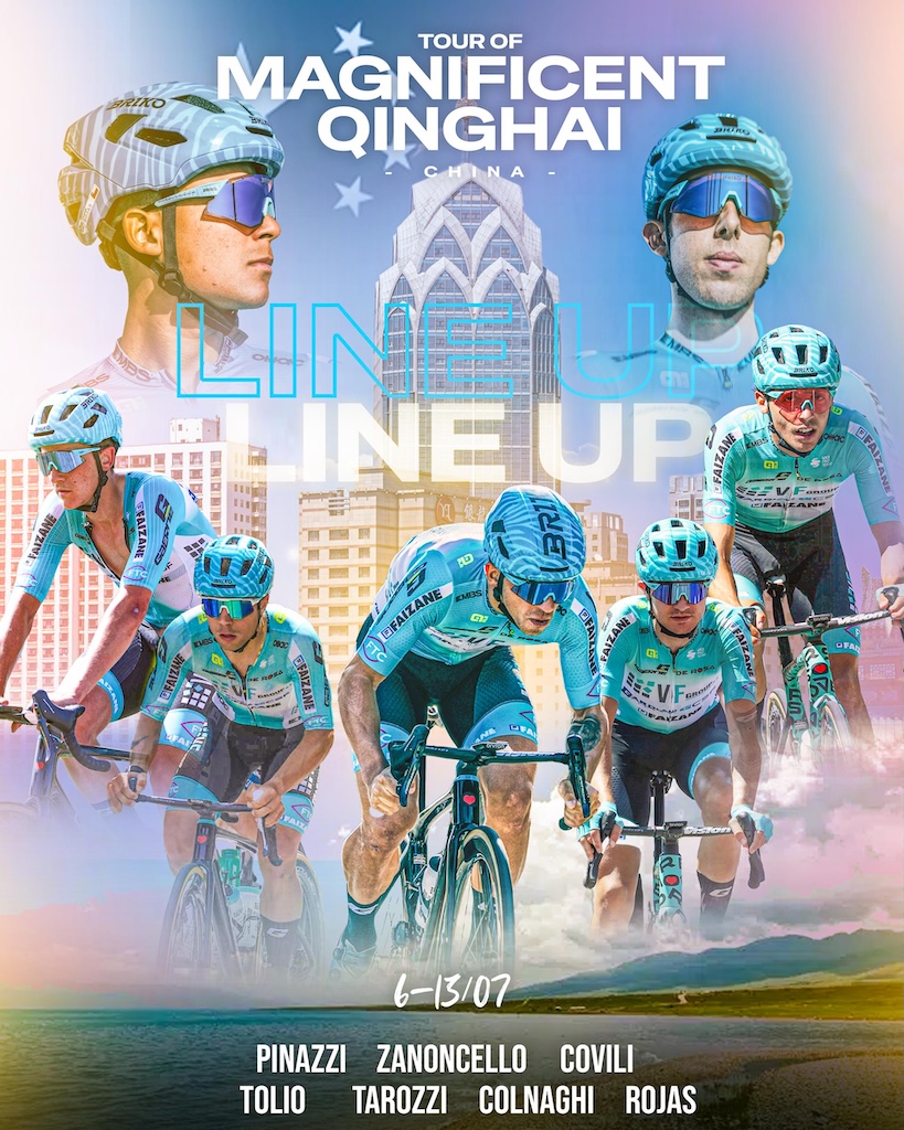 VF Group Bardiani Csf Faizane line up Tour of Magnificent Qinghai 6 13.07.2025